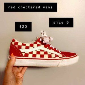 Red Checkered Vans